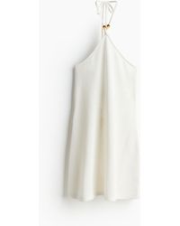 H&M - Neckholder-Kleid mit Zierperlen - Lyst