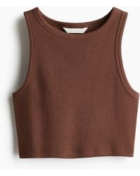 H&M - Cropped Tanktop - Lyst