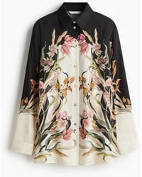 H&M - Lange Overhemdblouse Met Print - Lyst