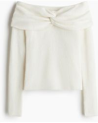 H&M - Schulterfreier Pullover - Lyst