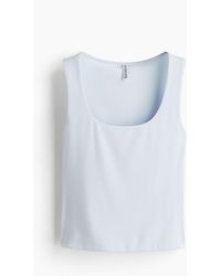H&M - Tanktop Van Microvezel - Lyst