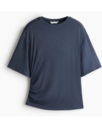H&M - Gedrapeerde Top Van Viscose - Lyst