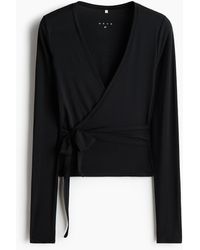 H&M - Sportshirt im Wickelschnitt aus Modal - Lyst