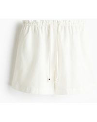 H&M - Denim Short Met Drawstring - Lyst