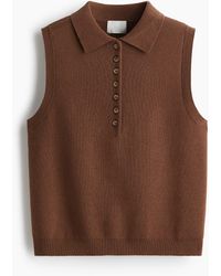 H&M - Pull sans manches avec col - Lyst