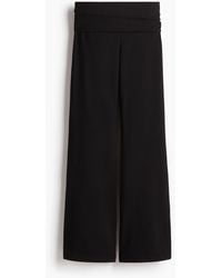 H&M - Pantalon En Coton Avec Ceinture Repliée - Lyst