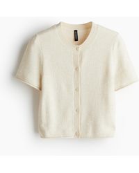 H&M - Feinstrick-Cardigan mit Kurzarm - Lyst