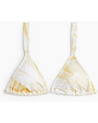 H&M - Wattiertes Triangel-Bikinitop - Lyst