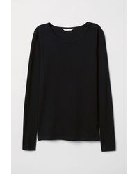 H&M Top à manches longues - Noir