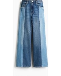 H&M - Zweifarbige Wide Ultra High Jeans - Lyst