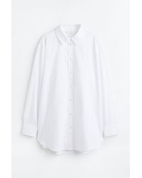 H&M - Overhemdblouse Van Oxfordkatoen - Lyst