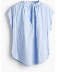 H&M - Bluse mit Kappenärmeln - Lyst