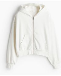 H&M - Oversized Capuchonvest Met Rits - Lyst