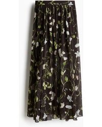 H&M - Jupe Maxi En Mousseline - Lyst