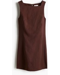 H&M - Twillkleid mit Karree-Ausschnitt - Lyst