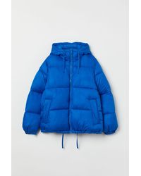H&M Hooded Puffer Jacket - Blue