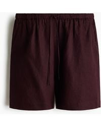 H&M - Short Van Linnenmix Met Drawstring - Lyst