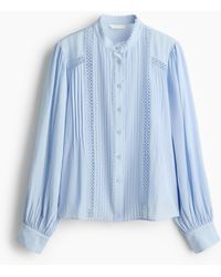 H&M - Bluse mit Spitze - Lyst