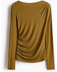 H&M - Drapiertes Viskoseshirt - Lyst