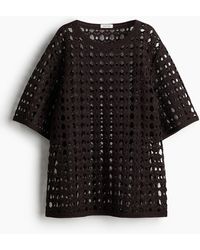 H&M - T-shirt Met Gehaakte Look - Lyst