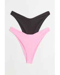 H&M 2er-Pack Bikinihosen - Pink