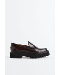 H&M - Chunky Leren Loafers - Lyst