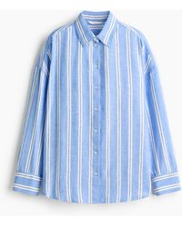 H&M - Oversized Bluse aus Leinenmix - Lyst
