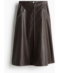 H&M - Rock in A-Linie mit Coating - Lyst