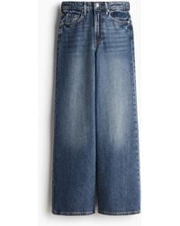 H&M - Feather Soft Super Wide Ultra High Jeans - Lyst