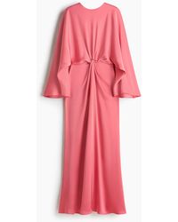 H&M - Satinkleid mit Twistdetail - Lyst