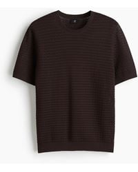 H&M - T-shirt Slim Fit en maille - Lyst