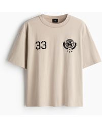H&M - T-Shirt in Loose Fit mit Print - Lyst