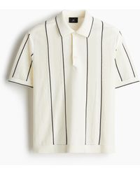 H&M - Poloshirt aus Pointellestrick in Regular Fit - Lyst