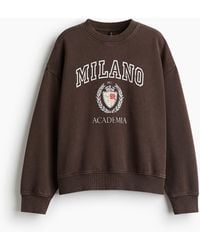 H&M - Sweater Met Print - Lyst