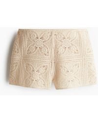H&M - Mini short façon crochet - Lyst
