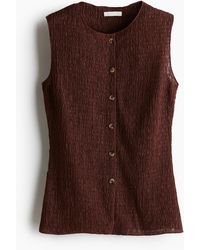 H&M - Gilet Sans Manches En Jersey Texturé - Lyst
