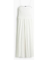H&M - Gerippter Pyjama mit Picot-Besätzen - Lyst