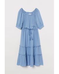H&M Off-the-shoulder Dress - Blue