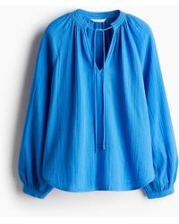 H&M - Bluse aus Musselin - Lyst