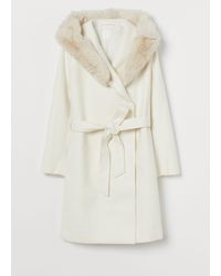 H&M Jas Met Capuchon - Wit