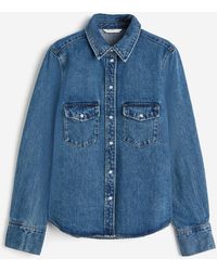 H&M - Jeansbluse - Lyst