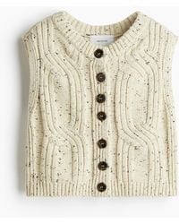 H&M - Gilet sans manches en maille torsadée - Lyst