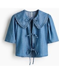 H&M - Bluse zum Binden - Lyst