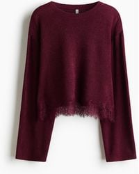 H&M - Top Loose Avec Dentelle - Lyst