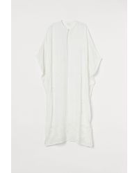 H&M Kaftan mit Broderie Anglaise - Weiß