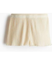 H&M - Ribgebreide Short Van Linnenmix - Lyst