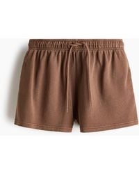 H&M - Sweatshort Met Drawstring - Lyst