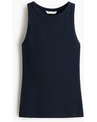 H&M - Geripptes Baumwoll-Tanktop - Lyst