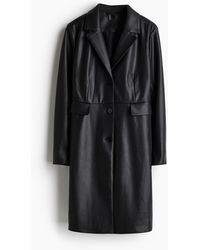 H&M - Single-breasted Jas Met Coating - Lyst