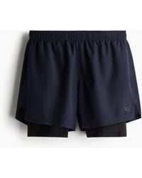 H&M - Dubbellaagse Sportshort Met Drymovetm - Lyst